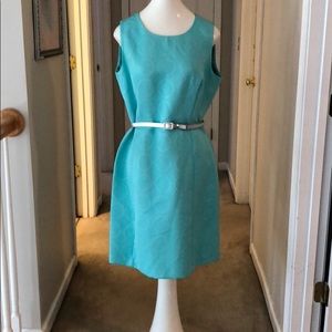 mint green and silver dress